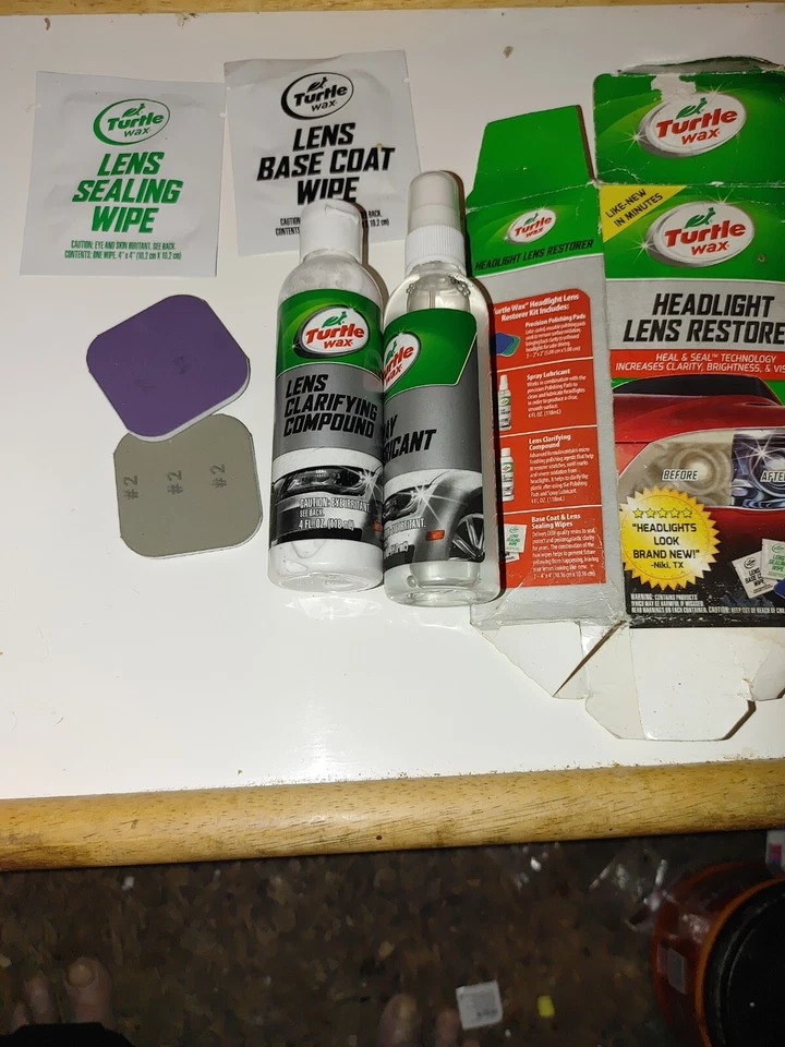 TURTLE WAX T240KT HEADLIGHT LENS RESTORATION FULL KIT Fastest And BEST Results. - Image 1 of 1