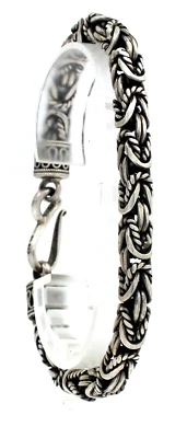 Brazalete BA Indonesia Bali Suarti Plata de Ley 925 Palanca 7mm 8" 48.5 gramos Foto 1 de 4