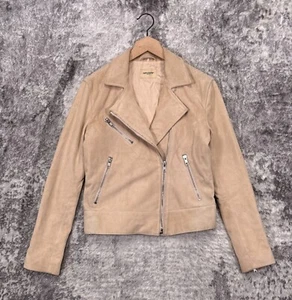 Levis Made & Crafted Jacket 1 / Small Womens Brown Suede Moto Zip - Picture 1 of 12
