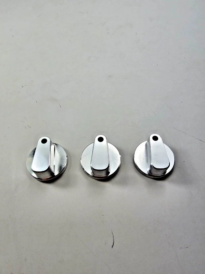 99 00 01 02 03 04 CHEVY GMC CHEVY SUV BILLET REAR AC KNOBS SET 3PC RED BACKLIT - Image 1 of 1