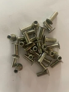 50 ~ 7-8 Steel brake rivets 3/16" stem diameter x 1/2" long x 3/8" head diameter - Picture 1 of 1