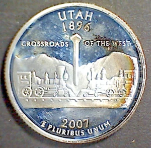 2007S Silver Proof Utah State Quarter - Picture 1 of 2