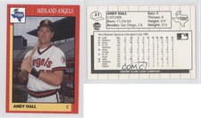 1990 Grand Slam Midland Angels Andy Hall #21
