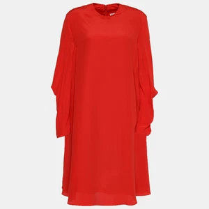 Balenciaga Orange Crepe Oversized Shift Dress S - Picture 1 of 5