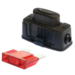 MAXI Inline Fuse Holder Fuseholder Install Bay 4 6 8 Gauge & 50 Amp (1 PACK) - Picture 1 of 3