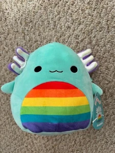 Squishmallow 8 inch Anastasia the Axolotl with Rainbow Belly - Picture 1 of 9