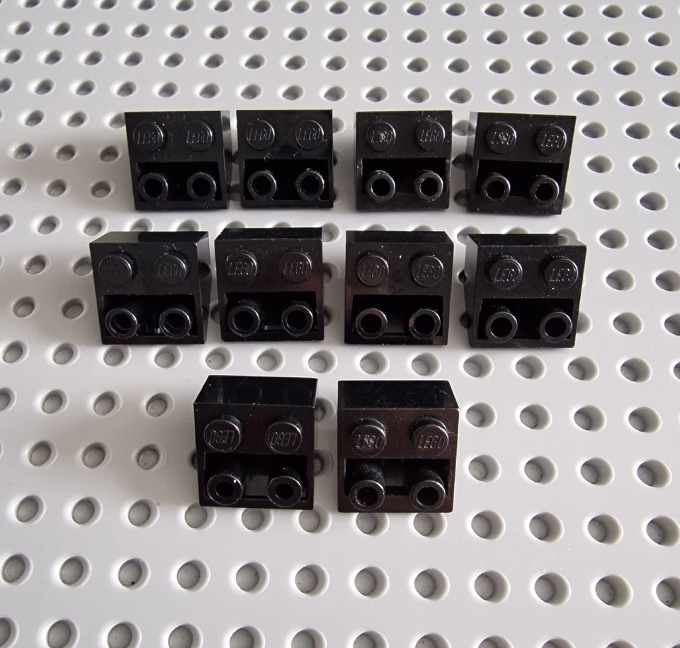 LEGO Schrägstein Dachstein Negativ 10 Stk. Schwarz 2x2 Black Slope Brick 3660 R3 - Bild 1 von 1