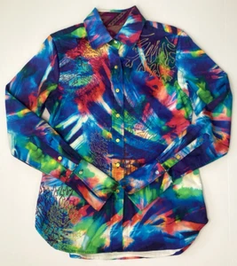 Robert Graham Limited Edition The Villa Denise Shirt XS Cotton Stretch Button Up - Picture 1 of 21