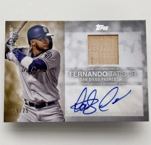 Fernando Tatis Jr #/25 AUTO BAT RELIC 🔥 2020 Topps Major League Material MJMAFT - Imagen 1 de 2