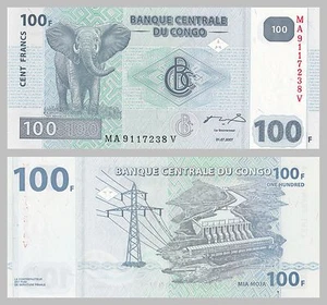 República Democrática Del Congo 100 Francos 2007 P98A Sin Circular. - Picture 1 of 1