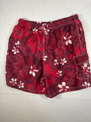 Trader Bay Men's Swim Trunk Board Shorts Size Large. Red Swimsuit pants - Image 1 of 4
