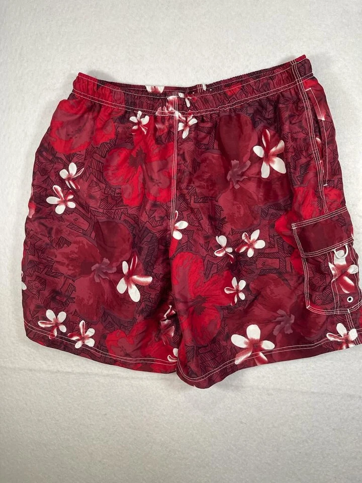 Trader Bay Men's Swim Trunk Board Shorts Size Large. Red Swimsuit pants - Image 1 of 4