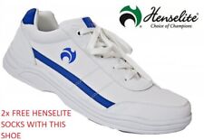Henselite Victory VSL Sports Lawn Bowling Shoe. WHITE AND BLUE.