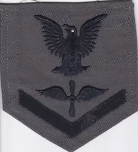 WW2 US Navy Grey Halsey Uniform Patch,Aviation Machinist's Mate 3rd Class - Picture 1 of 2
