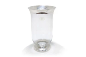 Blumenvase Kristallglas mit dem Rand aus reines Silber Handarbeit  [BRORS 14846] - Zdjęcie 1 z 5