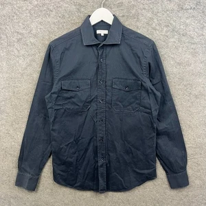 Reiss Hemd Herren klein blau OE Ammer Overshirt Shacket Tasche Knopfleiste Oberteil - Bild 1 von 8