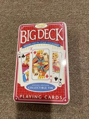 Fundex Kidz Play Big Deck Giant Playing Cards Includes Rules 15 Games In Tin - Image 1 of 4