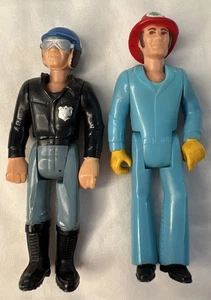 Fisher Price Adventure People Motorcycle Cop & Paramedic Firefighter 1974 READ - Picture 1 of 18