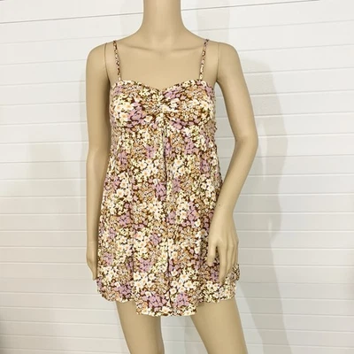 Billabong XS Mameluco Floral Correas de Espagueti Cottagecore Playa Viscosa Fluido Usado en Excelente Condición Foto 1 de 4