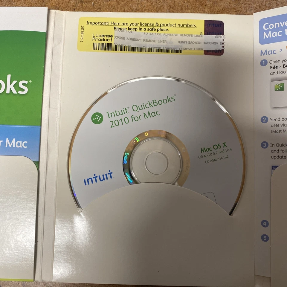 Intuit Quickbooks 2010 for Mac OS 10.6 10.5 - Image 1 of 4