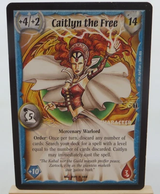 WARLORD Saga of the Storm CCG Mercenary Character Card CAITLYN THE FREE 103/168 - Image 1 of 2