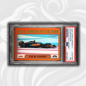 PSA7 /25 Orange - Oscar Piastri - McLaren #AU77-OP 1977  2023 Topps Chrome F1 - Picture 1 of 5
