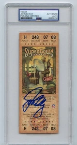 John Elway signed Autogramm Denver Broncos 1999 Super Bowl Ticket XXXII PSA/ DNA - Bild 1 von 2