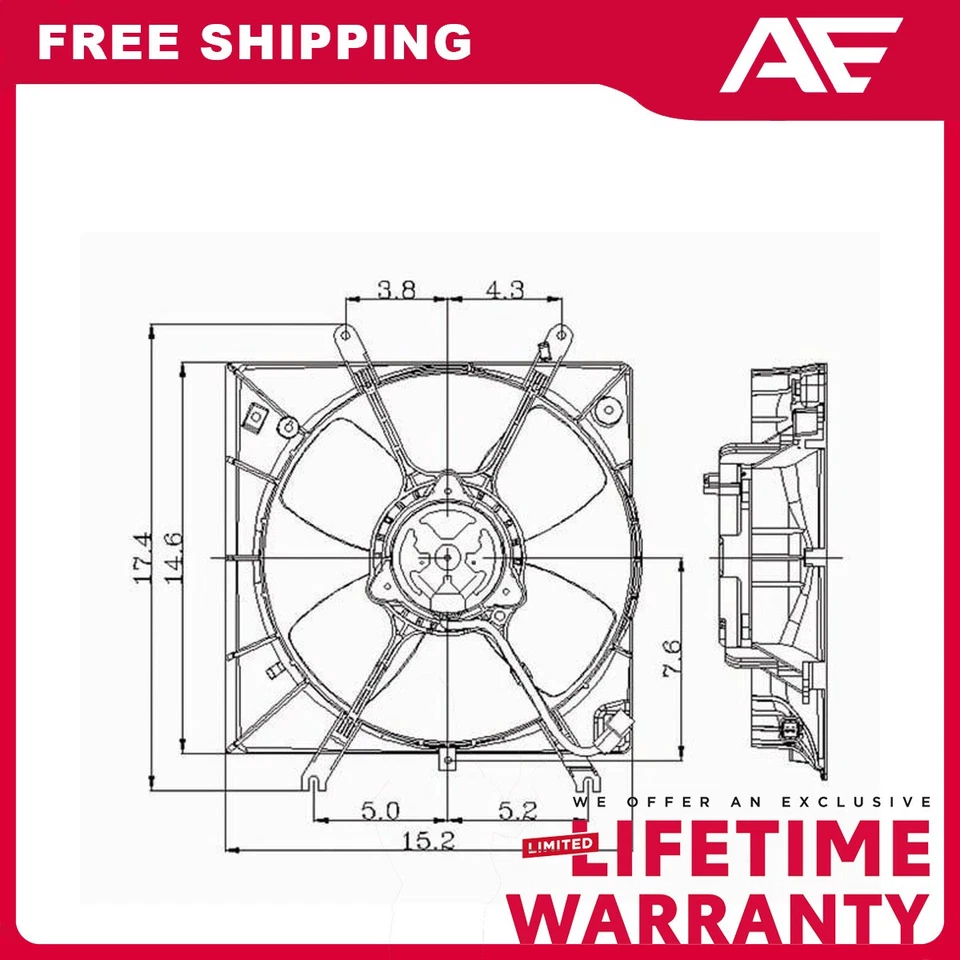 Conjunto de ventilador de refrigeración del motor para Mitsubishi Galant 1994-1998 Foto 1 de 1