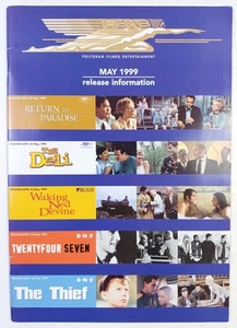 POLYGRAM MAY 1999 VIDEO RELEASE CATALOGUE + PAPERBACK HERO + 5 VHS PROMO SLEEVES - Picture 1 of 8