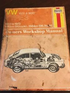 Haynes VW 1500 & 1600 Type 3 1963 - 1973 Owner's Workshop Manual - Picture 1 of 8