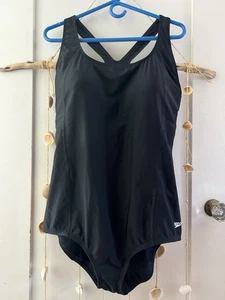 Women’s Speedo One Piece Black Swimsuit, PowerFlex, Plus Size 22 - Picture 1 of 7