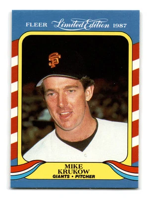 Mike Krukow 1987 Fleer Limited Edition #24 San Francisco Giants NM-MINT - Image 1 of 2