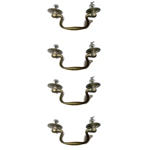 4 bale handles heavy SOLID pure BRASS old style bolt house antiques 3 " center - Bild 1 von 12