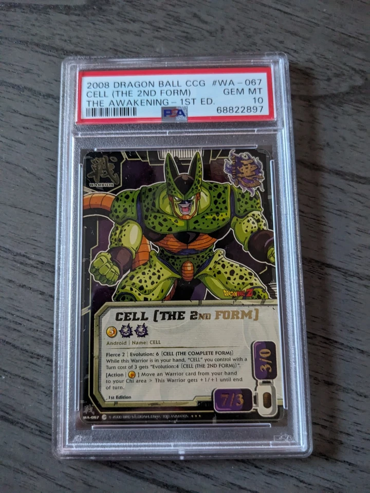 Dragonball Z CCG The Awakening Bandai 2008 PSA 10 MINT Cell WA-067 Super Rare - Image 1 of 1