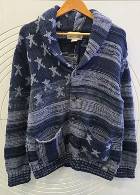 Cárdigan Ralph Lauren Denim & Supply Bandera EE. UU. Tejido Pesado En Azul Talla Mediana Foto 1 de 2