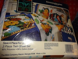 TWIN SHEET SET SAVE A PLACE FOR US 3 PIECE BY DREAM STYLES BY BIBB BRAND NEW - Picture 1 of 4