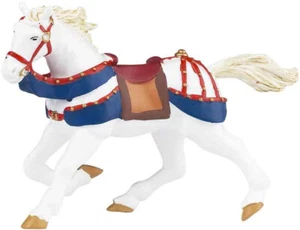 Modelo de juguete rojo y azul caballo galopante Papo 39256 - nuevo en paquete - Imagen 1 de 1