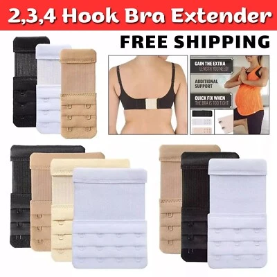 3ROW 2,3,4 Hook Bra Extender Extension Bra Strap Strapless Underwear Maternity - Image 1 of 4