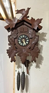 Vtg Black Forest HC 30 Hour Weight Driven Cuckoo Clock-NO MUSIC German! S103 - Picture 1 of 15