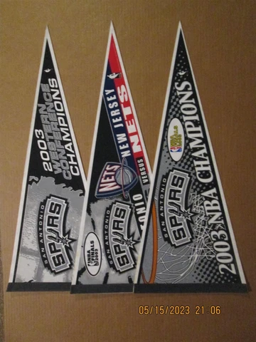 NBA San Antonio Spurs 2003 Western Conf.Champs NBA Finals & Champs Pennants Cover