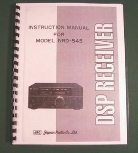 JRC NRD-545 Bedienungsanleitung - Premium Karte Lager Abdeckungen & 28 Pfund Papier! - Bild 1 von 1