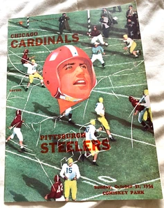 1954 NFL PROGRAM PITTSBURGH STEELERS CHICAGO CARDINALS ERNIE STAUTNER O MATSON - Picture 1 of 6