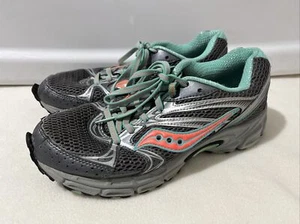 Saucony Grid Cohesion Running Shoes Womens 7.5 Gray Blue Pink 15167-10 *Flaws - Picture 1 of 14