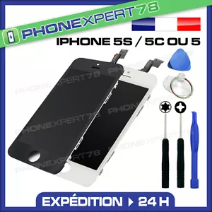TOUCHSCREEN IPHONE 5S / 5C / 5 + LCD-BILDSCHIRM AUF GEHÄUSE PREMIUM QUALITÄT + WERKZEUG - Bild 1 von 8