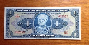 1 Republica Dos Estados Unidos Do Brazil Banknote - Picture 1 of 2