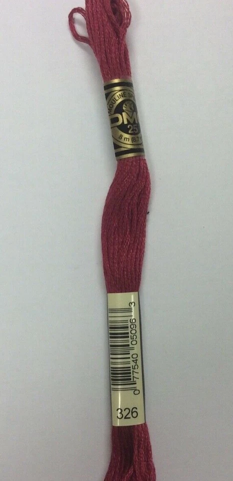 DMC Six Strand Embroidery Cotton 8.7 Yards Very Dark Rose 117 326