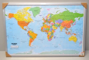 XXL Pinnwand Weltkarte Cork Memotafel Memobard Korktafel Notizboard 90x60cm NEU - Bild 1 von 4