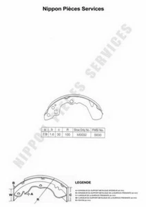 Kit ganasce freno PER Daihatsu Applause II 2 Vol/ 1.6 16V 73 KW 99 CV - Imagen 1 de 1