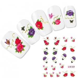 Nail stickers nail art sticker flower foot flowers nails water decal - Picture 1 of 3