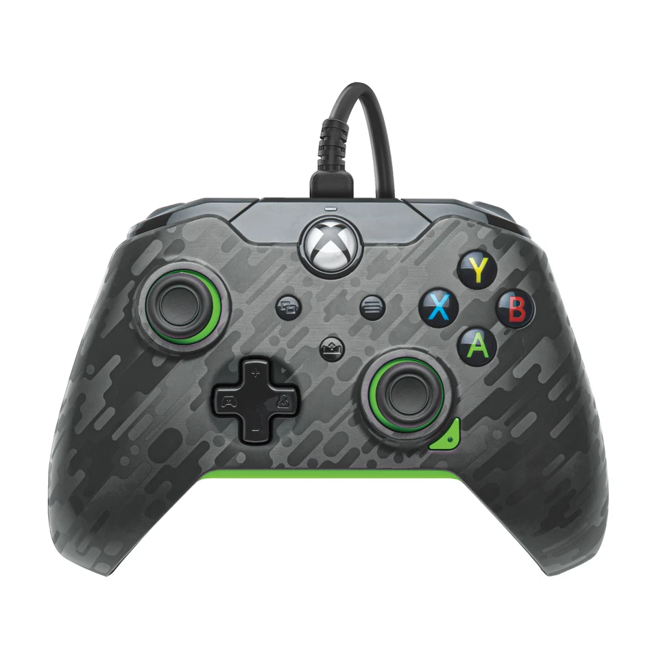 PDP Neon Wired Controller for Xbox X|S & Xbox One - Carbon & Green (049-012)™ - Image 1 of 4